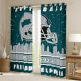 thumbnail image 2 of Erosebridal Football Philadelphia Curtains and Drapes (42x90), Soccer Sport 30%-50% Blackout Curtains for Bedroom, Teal Grey Curtains for Living Room, Window Curtains Bedroom Decoration, 2 of 6