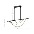 thumbnail image 2 of Alora Lighting Lp317448-Unv Aryas 48" Wide Led Linear Chandelier - Brass, 2 of 7
