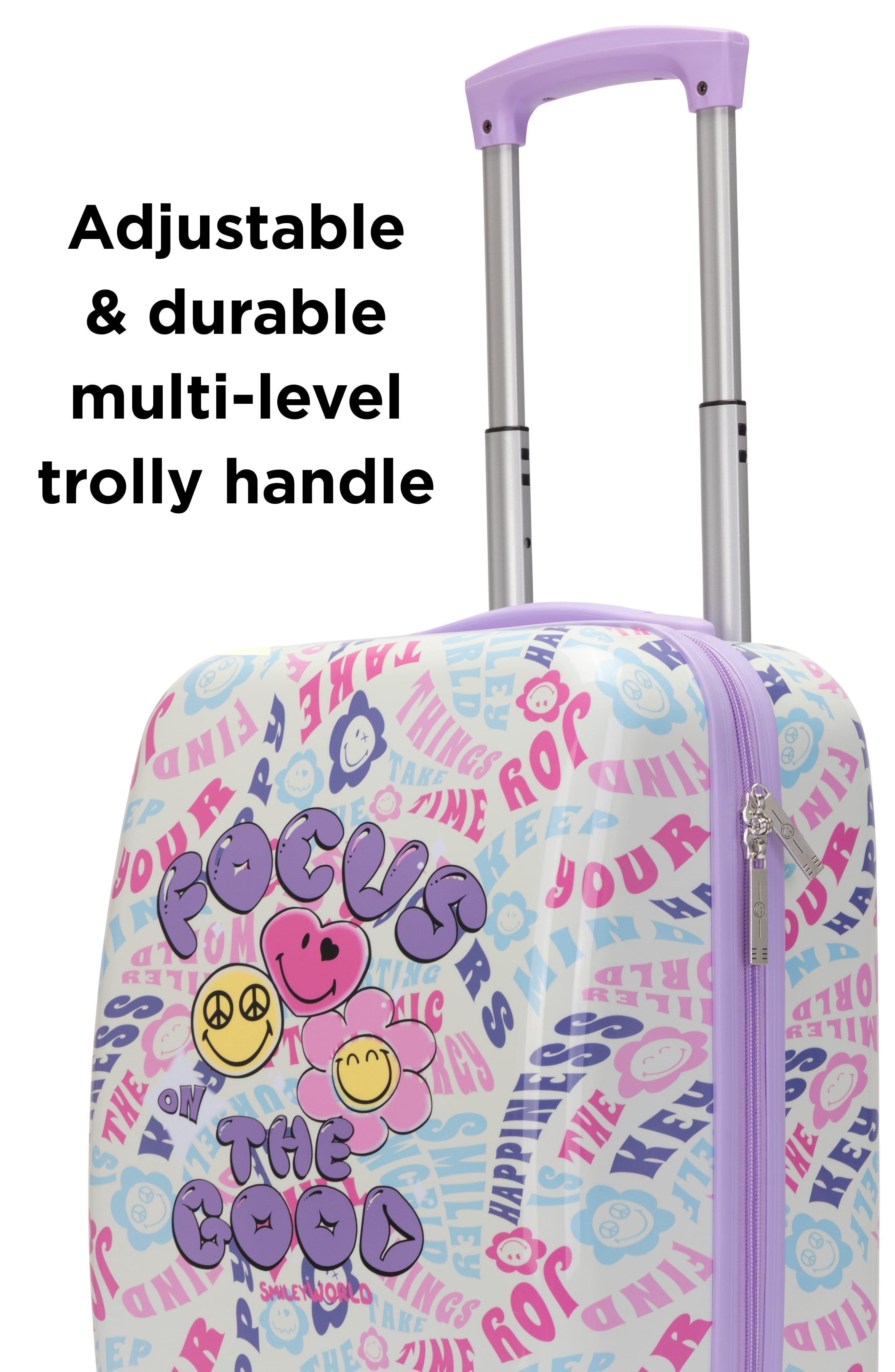 SMILEYWORLD Happy Traveler 18" Airline Approved Carry-on Suitcase