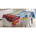 thumbnail image 1 of Ambesonne Art Tablecloth Rectangular Table Cover, Colorful Abstract Painting, 52"x70", Multicolor, 1 of 3
