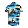thumbnail image 5 of Cllios Mens Hawaiian Shirts Summer Tropical Print Aloha Tops Lightweight Cuban Collared Short Sleeve T-shirts Casual Button Down Bowling Shirts S-5XL, 5 of 5