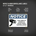 thumbnail image 2 of Avery 24 Hour Video Surveillance Notice Labels, 3.5" x 5", 8 Labels, 2 of 7