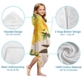 thumbnail image 7 of Pink Sunflower Daisy Pattern Hooded Bath Towel，50"x30" for Ages 3 To 12 Kids, Quick Dry Lightweight Soft Microfiber Hood Beach Towel Cover Up for Kids, 7 of 7