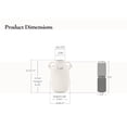 thumbnail image 3 of LuxenHome White Ceramic Jug 10.2-Inch Tall Round Vase, 3 of 8