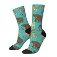 thumbnail image 1 of Balery Cute Animals Calcetas Largas con Estampado para Hombre y Mujer – Suaves y Transpirables, Talla Única (US 5-11), 1 of 6