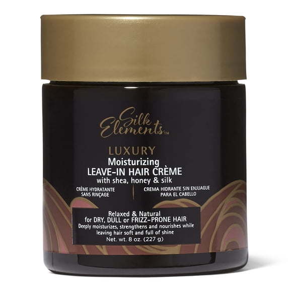 Silk Elements MegaSilk Crema hidratante para el cabello sin enjuague, 8 oz