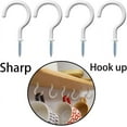 thumbnail image 4 of 30 Pieces 1 Inch White Screw-in Hook Cup Hooks Vinyl Coated Screw Hooks Durable Eye Hooks for Hanging Plants Christmas Lights Suitable for Indoor and Outdoor Use, 4 of 5