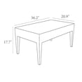 thumbnail image 4 of Luxury Commercial Living 36" Gray Outdoor Patio Wickerlook Rectangular Coffee Table, 4 of 9