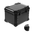 thumbnail image 3 of Baúl superior, portaequipajes trasero para motocicleta, color negro, universal, 45 l, diseño elevado, 3 of 9