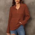 thumbnail image 1 of Puntoco-suéter informal de invierno para mujer, jersey con cuello levantado, blusa de manga larga, tops lisos, suéter, liquidación de Navidad Puntoco Puntoco-4245, 1 of 7