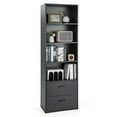 thumbnail image 1 of Costway 6-Tier Tall Bookshelf Freestanding Modern Bookcase Black Storage Cabinet, 1 of 10