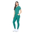 thumbnail image 3 of Natural Uniforms Ultra Stretch Womens Jogger Scrub Set (True Hunter Green, Medium), 3 of 7