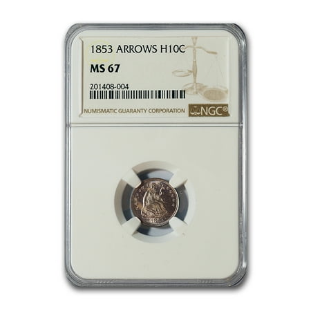 - 1853 Liberty Seated Half Dime MS-67 NGC (Arrows)