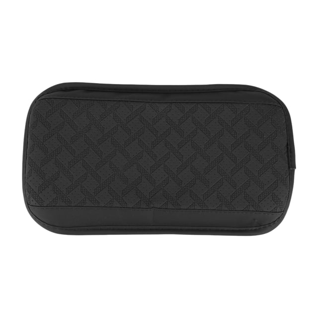 Funda del Consola Central del Coche Funda para Reposabrazos con Bolsa de Almacenamiento 12.2"x6.89"x0.98" Cuero Sintético Negro