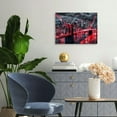 thumbnail image 2 of Acheng New York City Canvas Wall Art Black White Red Brooklyn Bridge Pictures NYC Skyline Cityscape Artwork for Living Room Bedroom Modern Home Decor   (Red) 20x16inch, 2 of 6