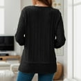 thumbnail image 5 of ZHYou Women's Cross Wrap V-Neck Long Sleeve Ribbed Knit Tops Slim Fit Soft Stretch Casual Knit Sweaters Blouses,Black,Size S, 5 of 9