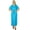 Blue, variant on Bimba Women Cotton Long Kaftan With Pom Pom Tassels Maxi Caftan Beach Coverup