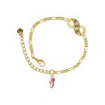 thumbnail image 1 of Delight Jewelry Silvertone Mini Red Running Shoe Gold-tone Paw Infinity Link Chain Bracelet, 6"+2" Extender, 1 of 3