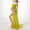 Yellow, variant on NaWent Maternity Dress for Photoshoot Sleeveless Open Front Photography Gown off Shoulder Split Front Chiffon Gown Maternity Dress Yellow 6(M)