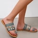 thumbnail image 5 of Sandalias de verano Nuevo Metal Lentejuelas decorativas Zapatos de mujer planos con punta deslizante Wmkox8yii nm6560, 5 of 6