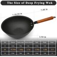 thumbnail image 2 of 10 Inch Preseasoned Nonstick Frying Wok Pan Hybrid, Deep Stir Fry Pan Skillet with Glass Lid, Traditional Chinese Cast Iron Wok, No Coated Saucepan for Induction, Electric, Gas, Grill Stoves, 2 of 6