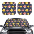 thumbnail image 2 of Yiaed Cute Puffer Fish Print Car Front Windshield Sun Shade,Foldable Anti-UV Car Sunshade for Front Window for Most Vehicles-Medium, 2 of 5