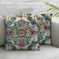 thumbnail image 3 of Qinduosi Boho Throw Pillow Covers Persian Carpet Double Sided Soft Pillow Case Cushion Cover Pillowcase for Couch Sofa Bed Decorative (Green) White, 3 of 5