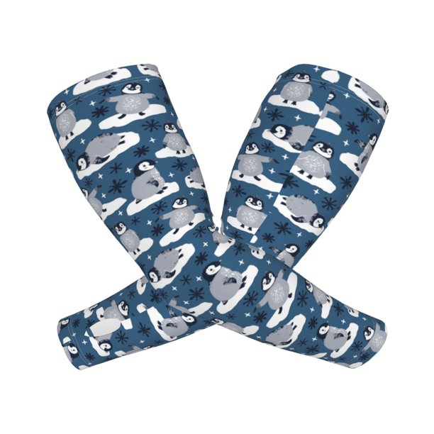 Balery Snow Penguin Mangas Refrescantes para Brazos para Hombre y Mujer – Transpirables y Absorbentes de Humedad para Mujeres, Hombres y Niños
