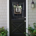 thumbnail image 2 of Letrero de puerta de madera con apellido personalizado, placa de bienvenida personalizada con nombre de familia, colgador decorativo de puerta de entrada durante todo el año, decoración casera de, 2 of 2