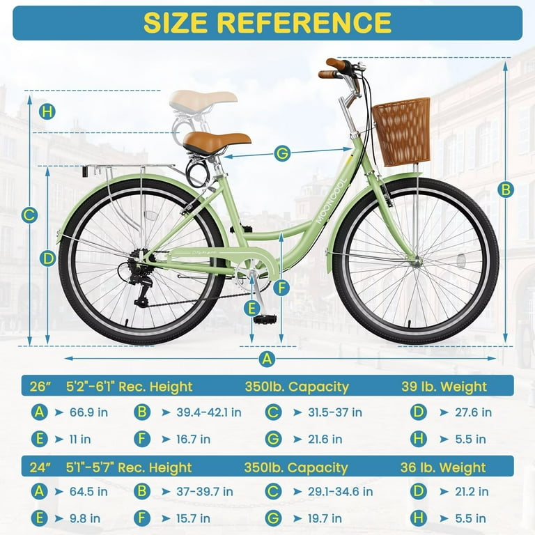 Beach Cruiser Bike Size Chart Bicycles For Tall Ladies MOPHOTO 26