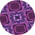 thumbnail image 1 of Ahgly Company Indoor Round Patterned Purple Area Rugs, 6' Round, 1 of 6