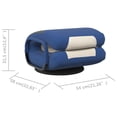 thumbnail image 4 of vidaXL Swivel Floor Chair Blue and Cream Fabric, 4 of 5
