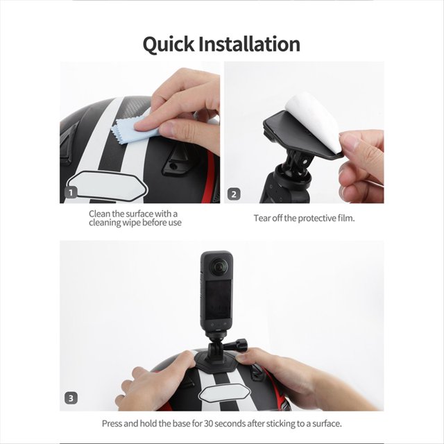 Soporte de Base para ACTION 4/ GO3 Base Adhesiva Flexible para Soportes de Casco Curvos