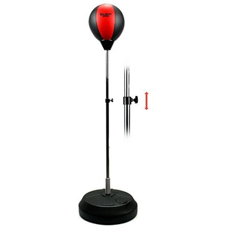 Velocity Boxing Children S Pro Freestanding Reflex Punching Bag W Pair Of Gloves Hand Pump Adjule Height 47 57