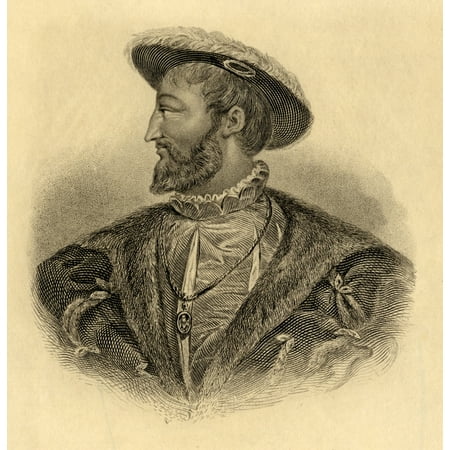 Francis I King Of France Francis I Aka Francis Dangouleme (1494- 1547) King Of France (1515-47) The First Of Five Monarchs Of The Angouleme Branch Of The House Of Valois Steel Engraving From An Old Portrait From The Book Lad ()