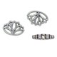 thumbnail image 4 of 30 piezas de abalorios de metal plateado , espaciadoras de flores de loto para pendientes de , manualidades DIY, 4 of 8