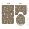 thumbnail image 3 of Brown Highland Cow Daisy Farmhouse Pattern Bathroom Rugs Sets 3 Piece,Toilet Cover Set,Absorbent Non Slip Bathroom Mats Sets with U-Shaped Contour Rug Toilet Rug Set, 3 of 5