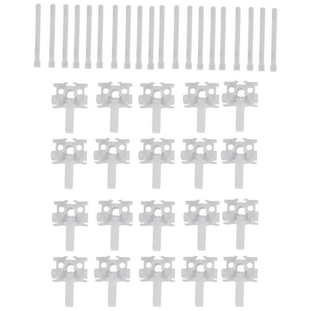 Soporte de ReparacióN de Persianas Verticales con VáStago Kit de ReparacióN de Persianas Verticales Piezas de Repuesto de Persianas Blancas 20 Piezas