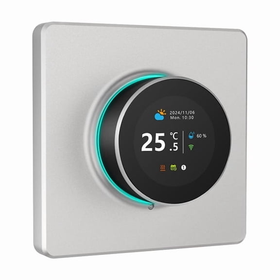 Tuya WiFi Smart Knob Thermostat for Water/Gas Boiler - 3A Electric Heating Temperature Controller, Wall Mounted, Paper Box Packaging