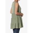 thumbnail image 4 of TheMoogan Women's PLUS S~3X Sleeveless Tiered Ruffle Babydoll TUNIC Cute Relaxed Tank Top, 4 of 6
