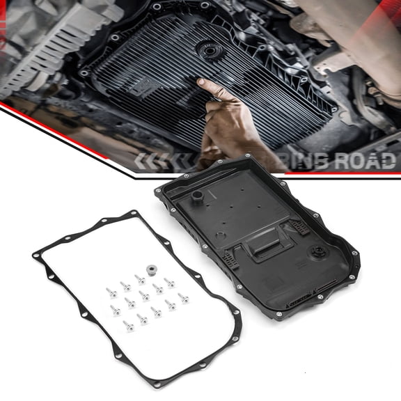 BINB ROAD Transmission Oil Pan with Gasket Kit 24118612901 24117624192 Compatible with BMW 2 3 4 5 6 7 8 X Z Series