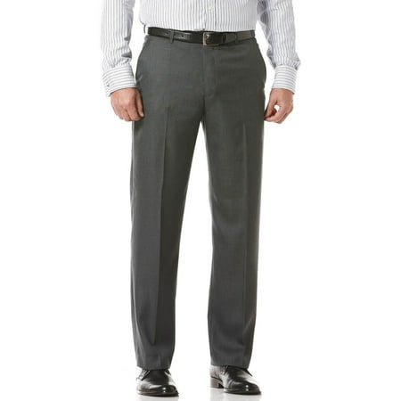 Perry Ellis Portfolio Mens Size 38 x 29 Flat Front Travel-Luxe Dress Pant, Charcoal