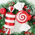thumbnail image 4 of Christmas Red and White Candies Pendant Xmas Party Candy Cane Gift Tags Hanging Ornaments Decorations for Tree Home Wall Holiday Favors Supplies Decor, 4 of 5