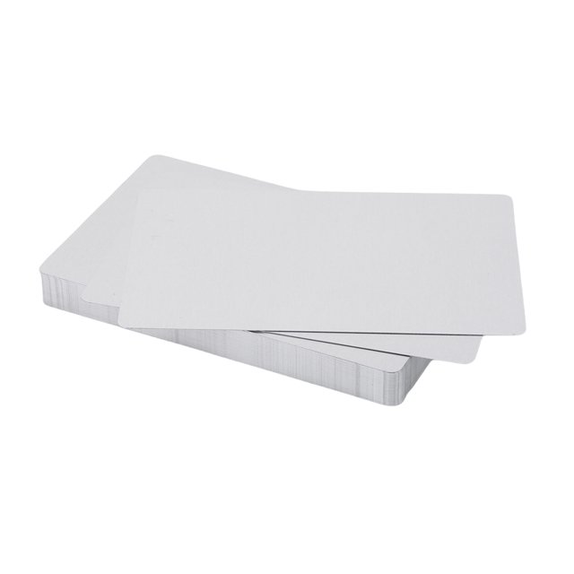 50 Tarjetas Visita Metal Color Aluminio Metal Multicolor Máquina Marcado Láser Fibra Tarjetas en Blanco Aleación Aluminio Materiales Depuración Grabado (plata)