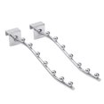 thumbnail image 4 of HEANUJJ 2Ud Gancho De Pared En Metal Plata Con 7 Bolas Para Colgar Prendas Variadas, 4 of 6