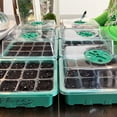 thumbnail image 6 of Uxcell 6 Cell Seeding Tray Kit, with Adjustable Humidity Domes and Base for Greenhouse Planting, Black 10 Pack, 6 of 6