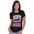 thumbnail image 3 of Breast Cancer Hope In Pink Ribbon Womens Slim Fit Graphic Tee Brisco Brands S, 3 of 5