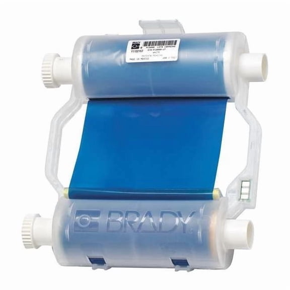 Brady Label Printer Ribbon, B30 Series, Blue, 4.33 in W x 200 ft L B30-R10000-BL