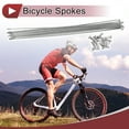 thumbnail image 2 of Unique Bargains 12 Set 14G Bicycle Spokes Bike Wheel Spokes 304 Stainless Steel Silver Tone-263mm, 2 of 7