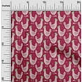 thumbnail image 2 of oneOone Cotton Poplin Magenta Fabric Rooster Cock Craft Projects Decor Fabric Printed By The Yard 42 Inch Wide-9G, 2 of 6